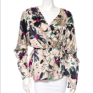Rachel Zoe 100% Luxurious Silk Holiday Blouse